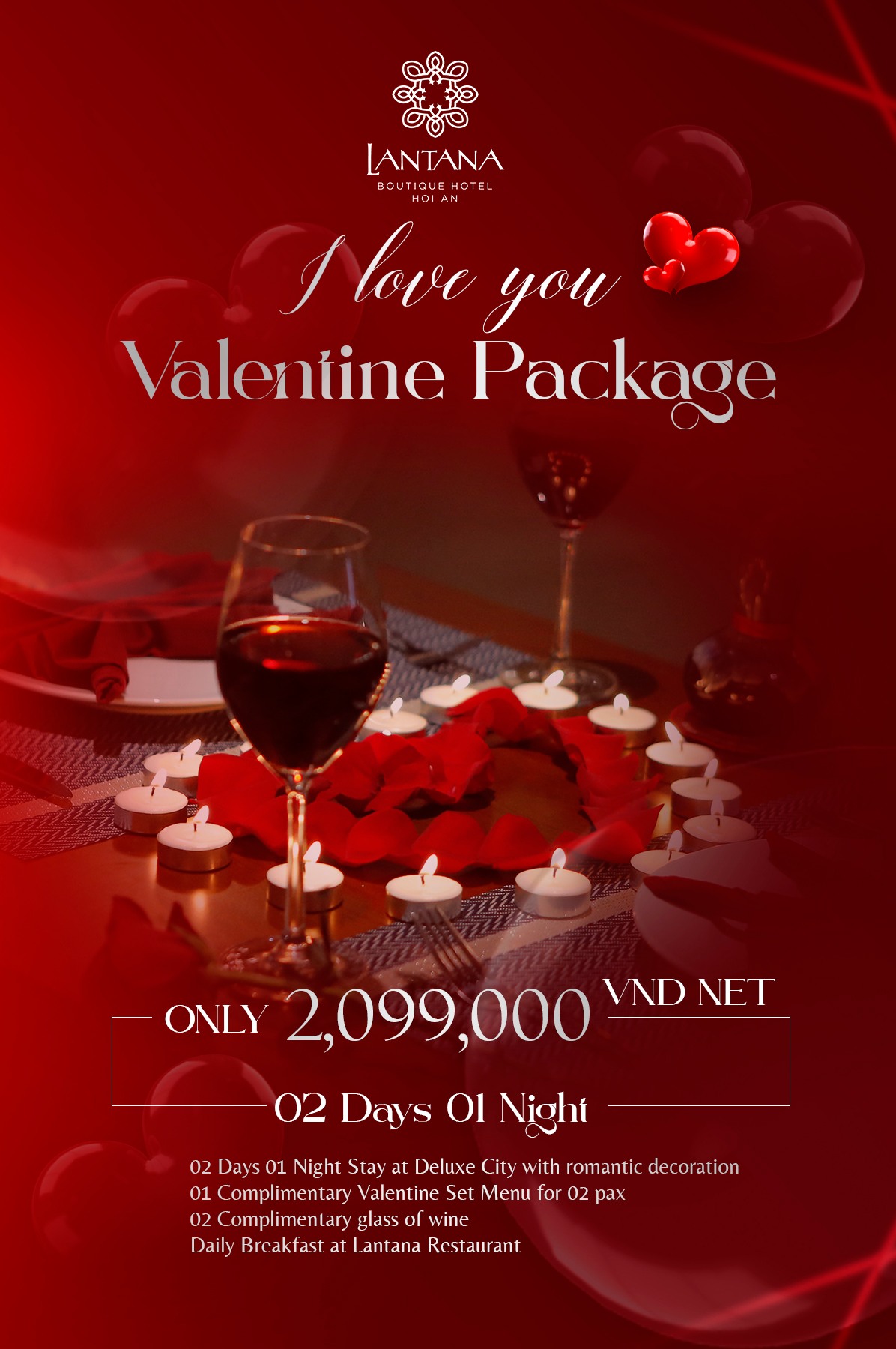 VALENTINE PACKAGE - 2 Days 1 Night 